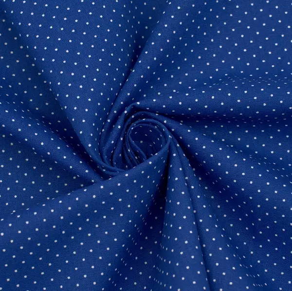 100% Baumwolle Popeline "Tupfen Mini 2" Farbe Royal-Blau Sale