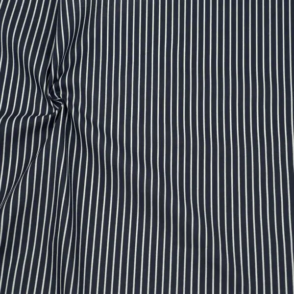 Sofort Bestellen 100% Baumwolle Popeline "Streifen" Farbe Navy-Blau