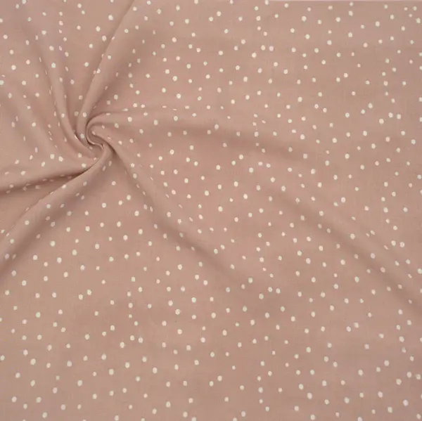 100% Bambus Popeline "Tupfen Mittel 3" Farbe Alt-Rosa Online Kaufen