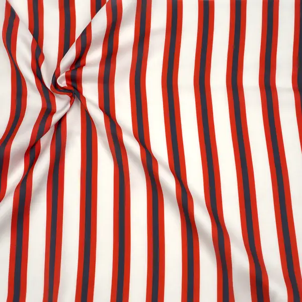 Satin Stoff "Streifen 3" Farbe Rot Preis Gesenkt