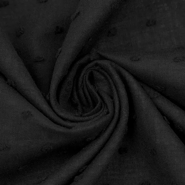 100% Baumwollstoff "Dobby 2" Farbe Schwarz Preiswert