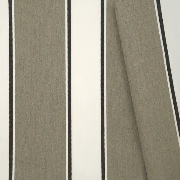 Outdoorstoff "Streifen Mix" Artikel Karibik Farbe Ecru-Taupe-Schwarz Letzte Chance