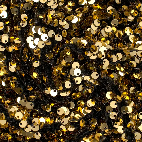 Stretch Paillettenstoff "Velvet" Farbe Gold Preiswert