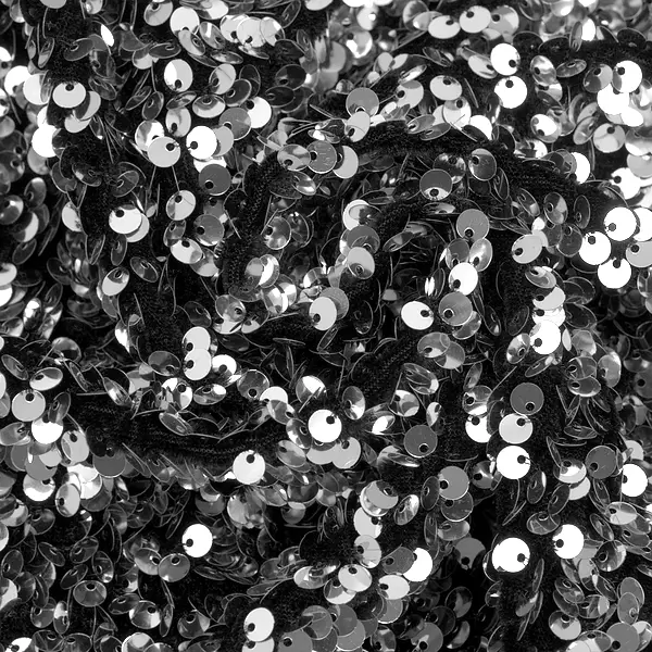 Stretch Paillettenstoff "Velvet" Farbe Silber Sale