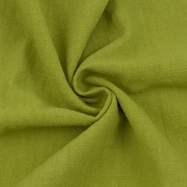 100% Leinen Stoff stonewashed Farbe Lind-Grün Neue Kollektion