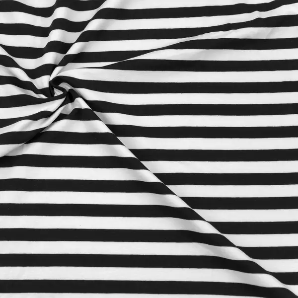 Viskose Stretch Jersey "Ringelstreifen 3" Farbe Schwarz-Weiss Neuheit