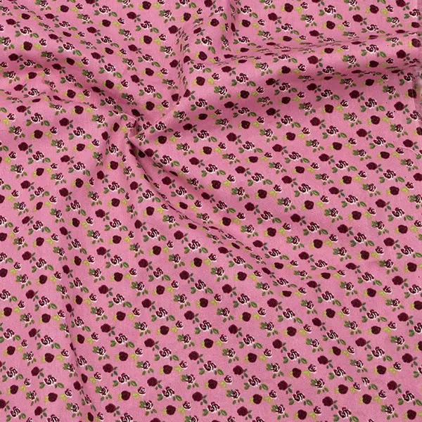 100% Baumwolle Popeline "Röschen klein" Farbe Alt-Rosa Markenprodukt