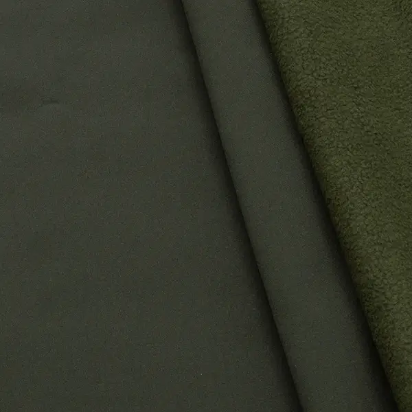 Softshell Fleece Stoff Farbe Oliv-Grün Jetzt Kaufen
