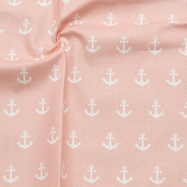 100% Baumwollstoff "Anker groß" Farbe Alt-Rosa Neue Ware