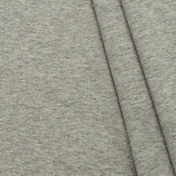 Sonderaktion Baumwoll Bündchenstoff "glatt" 70cm Farbe Hell-Grau meliert