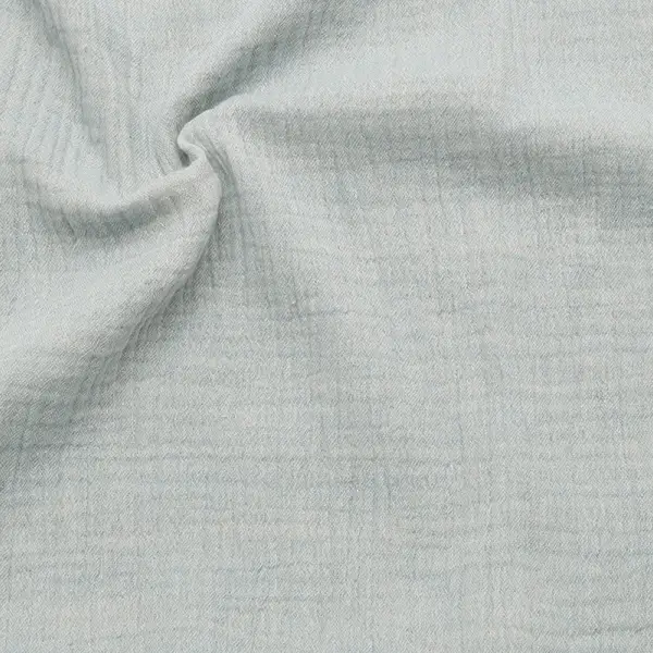100% Baumwolle Musselin Double Gauze "Melange" Farbe Hell-Blau Heißes Angebot