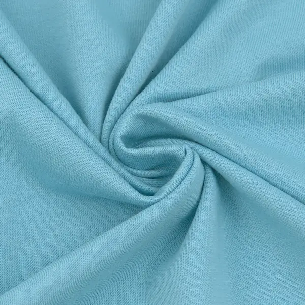 100% Baumwolle Single Jersey "Color 4" Farbe Hell-Blau Super-Preis