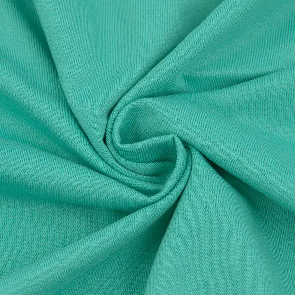 100% Baumwolle Single Jersey "Color 4" Farbe Türkis Neuheit
