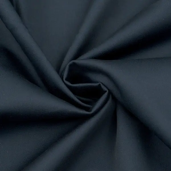 Stretch Baumwolle Satin Farbe Navy-Blau Aktuell