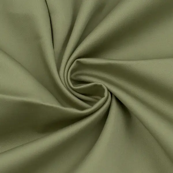 Garantierte Lieferung Stretch Baumwolle Satin Farbe Khaki-Grün