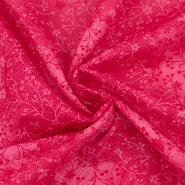 100% Baumwollstoff "Batik Blumenranken" Farbe Pink Aktuell