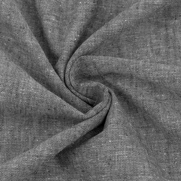 Zertifiziert Leinen-Baumwolle "Melange" Farbe Schwarz