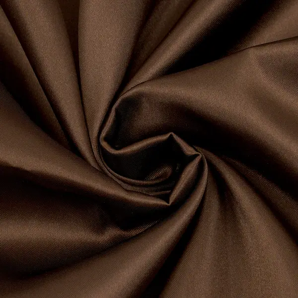 Preiswert Satin Stoff Farbe Schoko-Braun