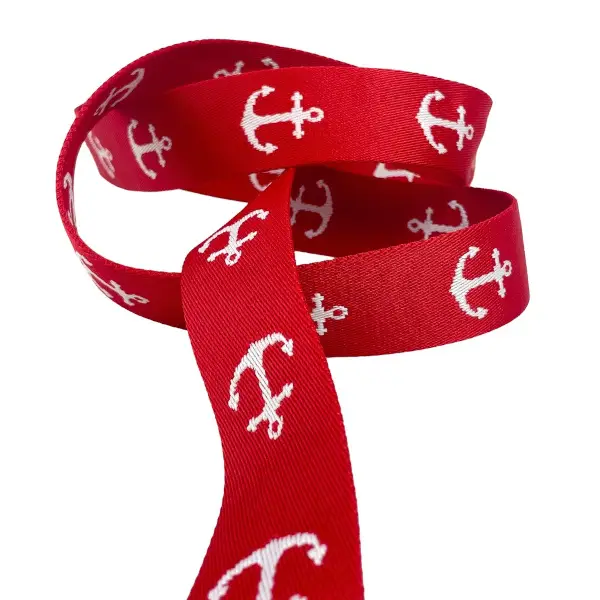 Taschenband Gurtband 40mm "Anker" Farbe Rot Garantierte Lieferung