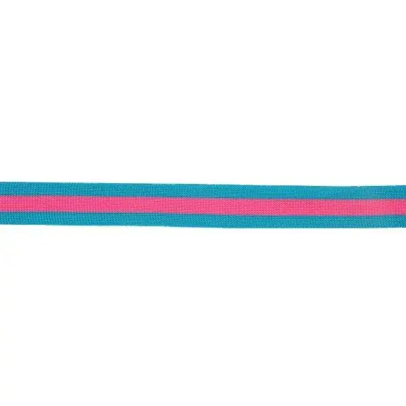 Direktkauf Flexibles Band Gestreift 25mm - Blau/Rosa