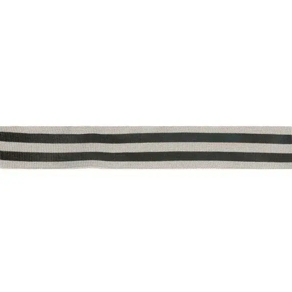 Flexibles Band Gestreift 35 mm - Grau/Schwarz Echt
