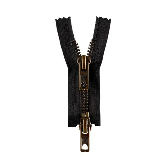1x 80cm Reißverschluss - Werra Zweiwege - Antik Gold - Metall - Teilbar - M60 - Hochwertig - Opti - 0000 Top-Angebot