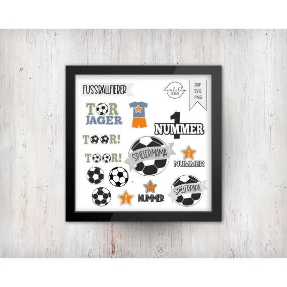 "FussballFieber" Plottervorlage Plotterdatei Begrenztes Angebot