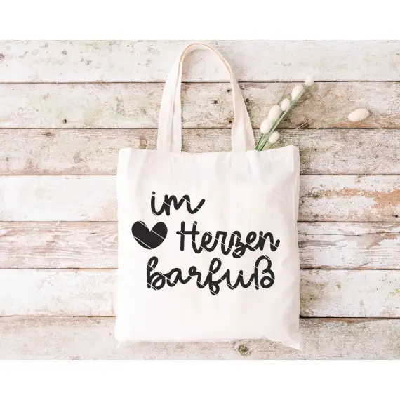"Im Herzen Barfuß" Plotterdatei Plottervorlage Sprüche Spruch druchhalten Weisheiten Mega-Angebot