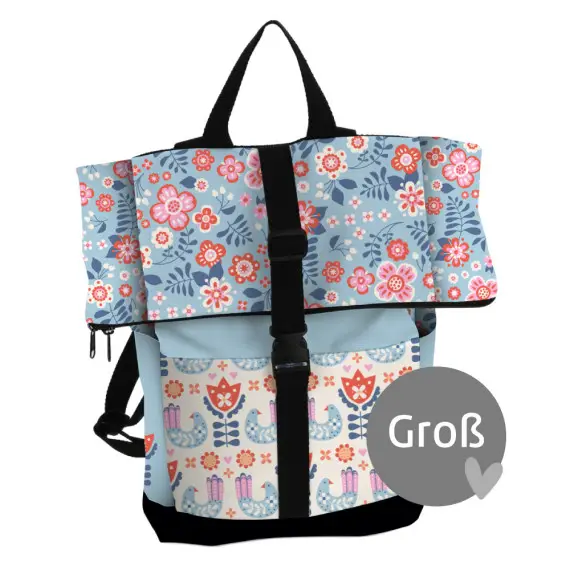 Günstig DIY-Nähset - Rucksack - Nepal - Folksy Flowers - Kathi Bondzio - abby and amy